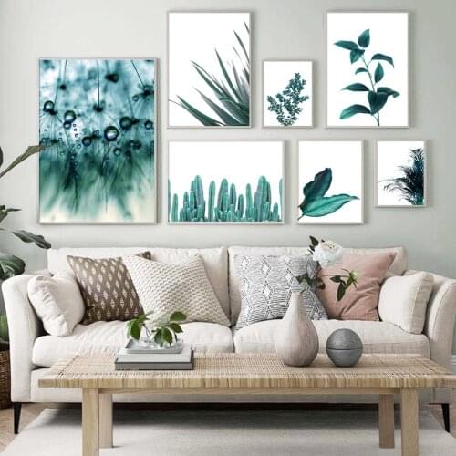 Cactus Dandelion Aloe Palm Leaf Quote Wall Art Canvas Painting Nordic Posters And Prints Plant Wall Pictures For Living Room