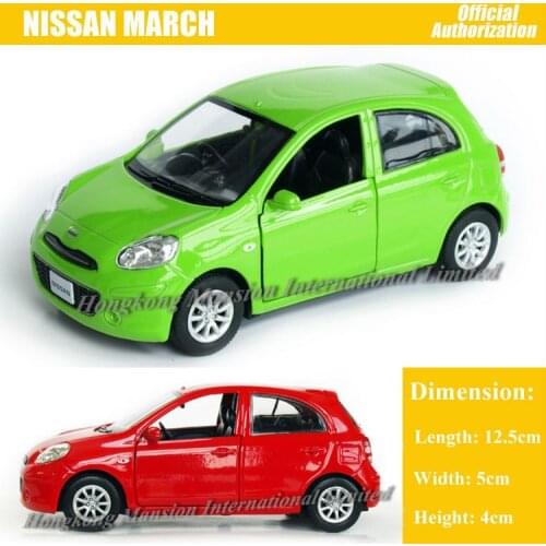 1:36 Scale For Nissan MARCH Diecast Alloy Metal Car Model Collectible Collection Model Pull Back Toys Car