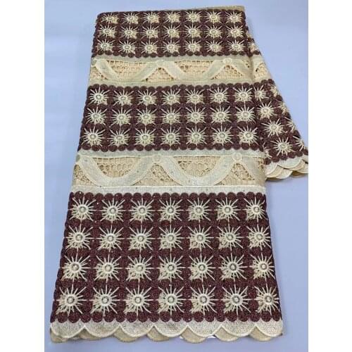 Beautiful African Guipure Cord Lace Fabric 2021 Latest French Net Lace Fabric High Quality Nigerian Mesh Lace Fabric For Dress