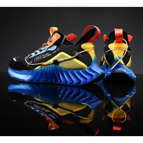 Large Size Outdoor Non Slip Running Shoes Man Black Man Sneakers Boy Sport Sneakers Children Sports Shoes Blue Jogging GME-1574