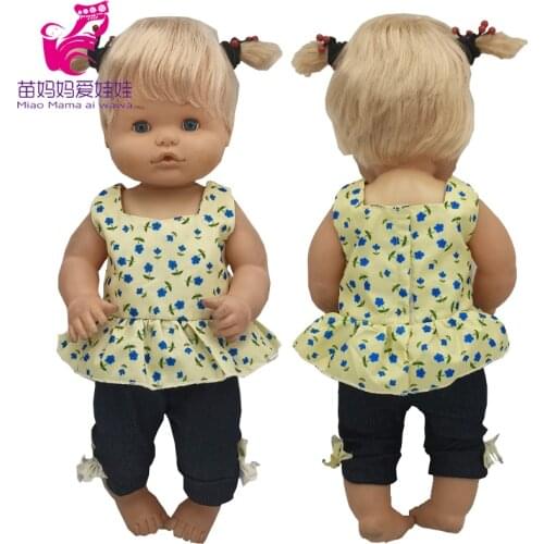Doll Summer Clothes 40 Cm Baby Doll Girl Toys Clothes Flower Shirt