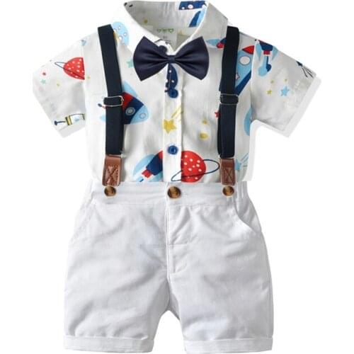 Baby Boys 2020 Summer Clothes Suit Lovely Cute Birthday Party Newborn Infant Boys Clothing Suit Fashion Gentleman Boy Costumes