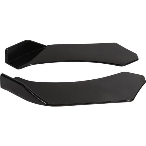 Left and Right Car Front Bumper Lip Splitter Spoiler Glossy Black Auto Accessories Drilling and Bolting the Bumper 570X130x70 mm