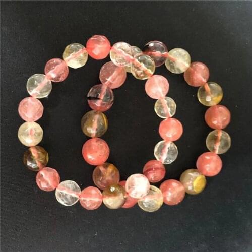 Chakra Beaded Charm Bracelet Men 8mm Watermelon Red Crystal Healing Beads Bracelet Women Yoga Jewelry Gifts