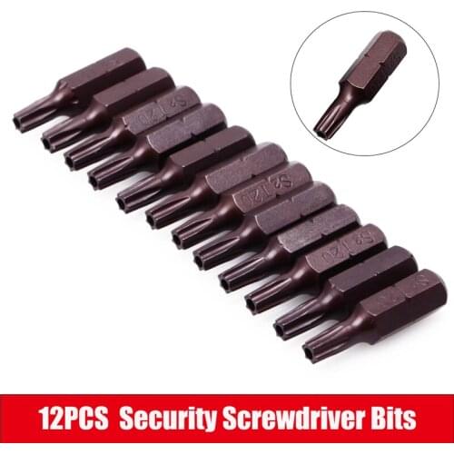 12pcs Security Screwdriver Bit With Magnetic Extension Bit Holder Tool Accessories