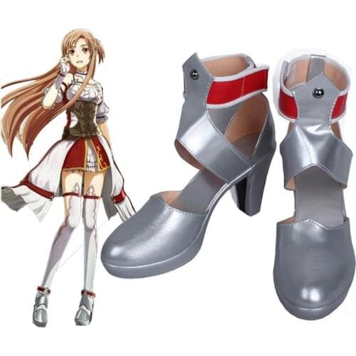 New Sword Art Online Hollow Realization Asuna cosplay shoes Anime boots Summer Sandal Custom-made