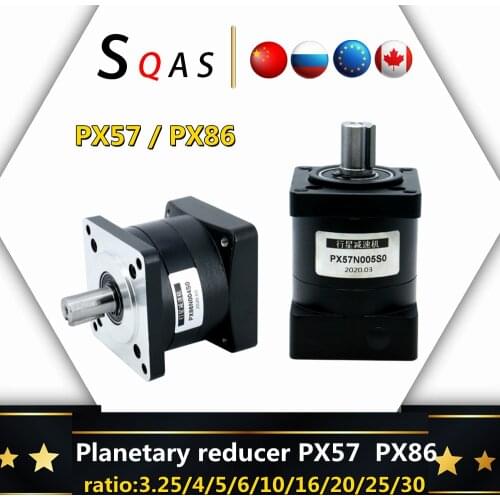 Eu warehouse low noise Planetary reducer PX57 PX86 ratio 3.25/4/5/6/10/13/16/20/24/25/26/30/36 for Nema23 Nema34 stepper motor