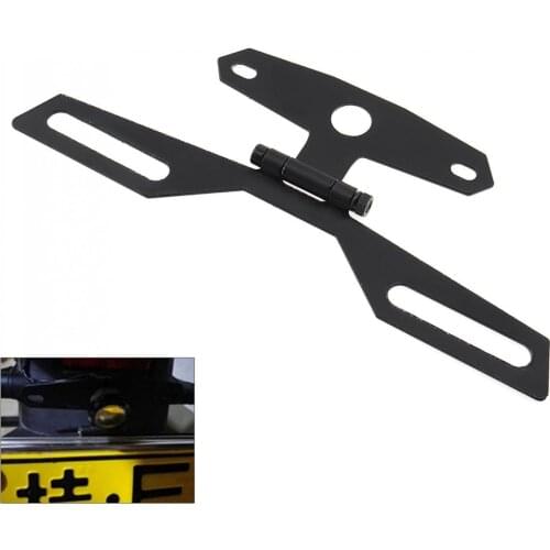 Adjustable Motorcycle License Plate Bracket Taillight Bracket Modified Stainless Steel Mount Holder for Dirt Bike ATV Scooter