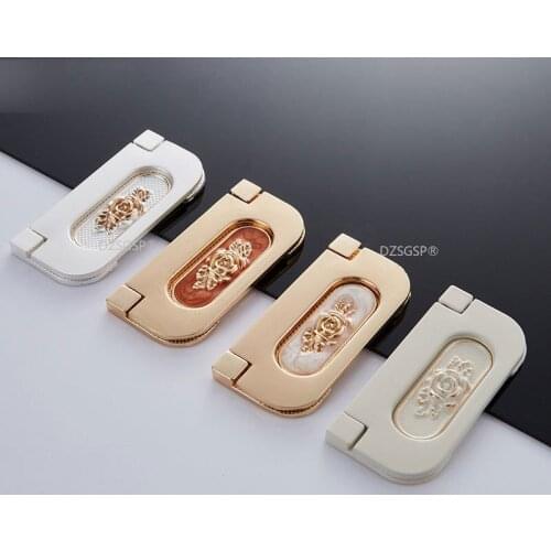 Cupboard Kitchen Hardware Hidden Closet Door Knobs Zinc Alloy Silver Black Copper Drawer Cabinet Handles Nordic Style