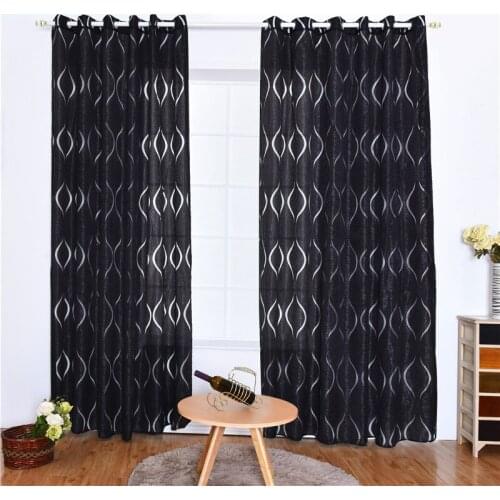Modern Curtains Wave Bubble Cut Flower Screen Curtains For Living Room Tulle Window Drapes Sheer For Bedroom