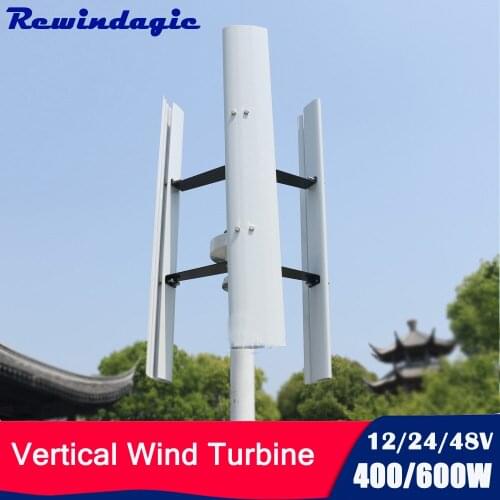 Windmill 400w 600w Vertical AXIS Permanent Maglev Wind Turbine Generator 12v 24v 48v MPPT Controller Free Power High Efficiency