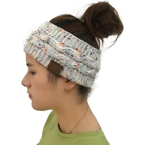 XEONGKVI 2018 New Twist knitting hair band Brand Winter Empty Head Skullies Beanies Knitted Hats For Women And Girl 56-60cm