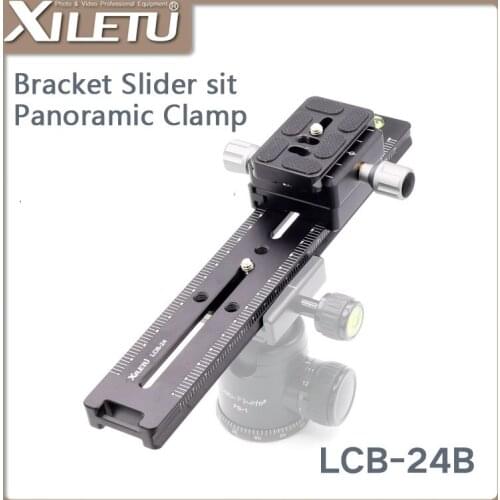 XILETU LCB-24B Track Dolly Slider Focusing Focus Rail Slider & Clamp and QR Plate Meet Arca Swiss For DSLR Camera Canon