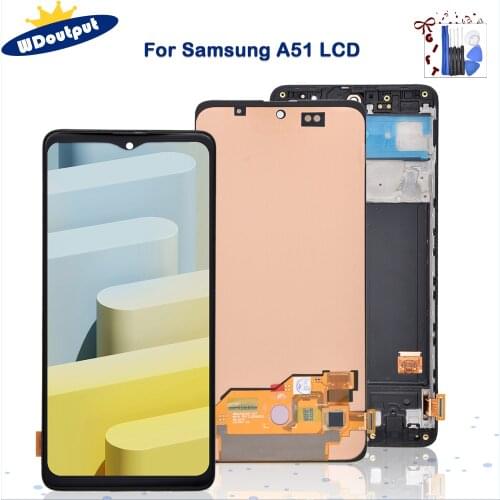 Amoled 6.5”A51 For Samsung Galaxy A51 A515 Lcd Display Touch Screen Digitizer Assembly Parts or Samsung A515 A515FN/DS A515F LCD