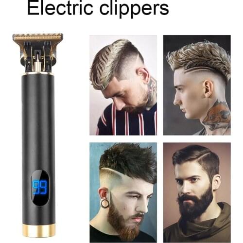 LCD Display Electric Hair Clipper 1/2/3mm Combs Cordless Hair Trimmer Men Barber Cutting Salon Hair Styling Machine Dropship