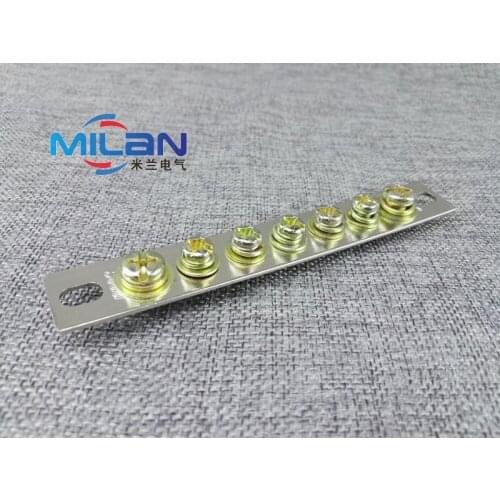 1pcs 1.8*20 7 hole zero row terminal copper bar power distribution box terminal zero line terminal