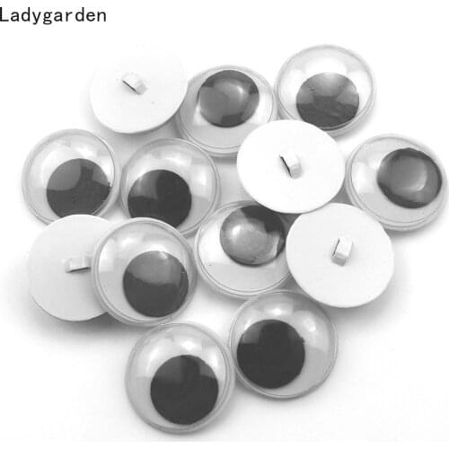 100PCS Sewing Wiggle Eyes 8mm-25mm Dolls Eye DIY Craft Googly Black Eyes Used for Doll Accessories Sewing Supplies