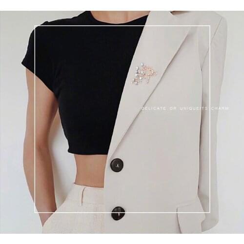 2Pcs/Set luxury Personality Lady Brooches Dress Suit Coat Ddecoration Buckle Brooches Hijab Pins Jewelry Accessories Gift