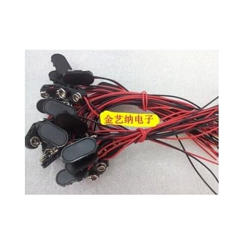 20pcs/lot 9V battery snap / I type hard buckle / line length 15CM / hard plastic shell / Environment