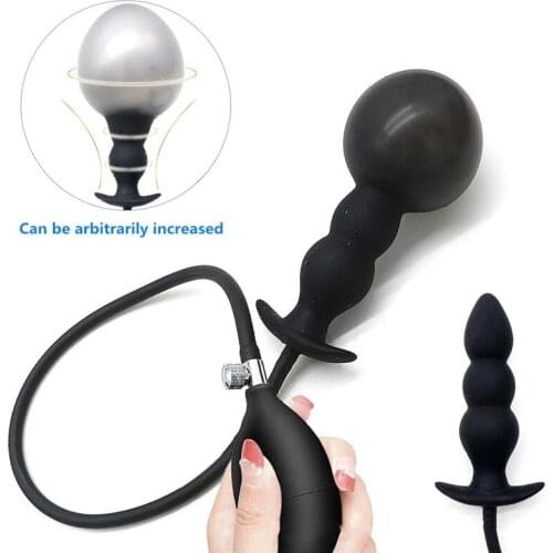 Super Large Inflatable Huge Big Anal Plug Dildo Pump Anal Dilator Expandable Butt Plug Prostate Massager Adult Sex Toy Sex Shop