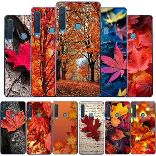 Fall Maple Leaves scenery phone case for Samsung A3 A5 A6 A7 A8 A9 plus A10 A20 A30 A40 A50 A70 A80 soft Back Cover