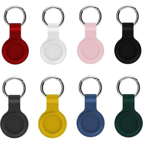 For Apple Airtags Tracking Device Case Protective Sleeve for Airtag Silicone Anti-lost keychain Portable Hook Protection Cover