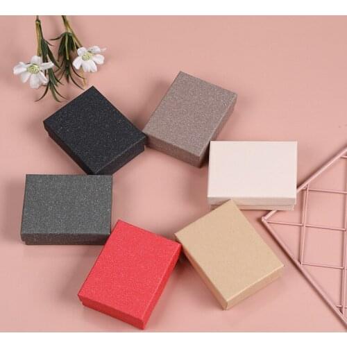 Black Jewelry Box Jewelry Gift Cases Rings Earrings Necklaces Bracelets Watch Carrying Boxes Paper Package Accessories Wholesale