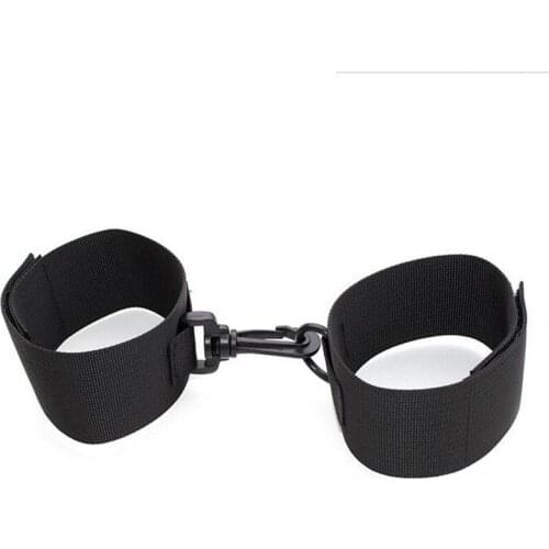Adult Games Black Nylon Handcuffs Wrist Restraints Sex Toys Sexy Cosplay Slave Hand Cuffs for Erotic Women Couples Sexo