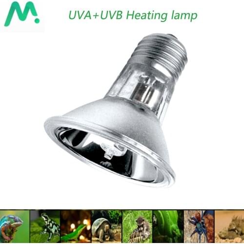 25/50W UVA+UVB 3.0 Reptile Lamp Pet Amphibians Lizards Heating Bulb Turtle Tortoise Basking Lamp E27 Heating Light Full Spectrum