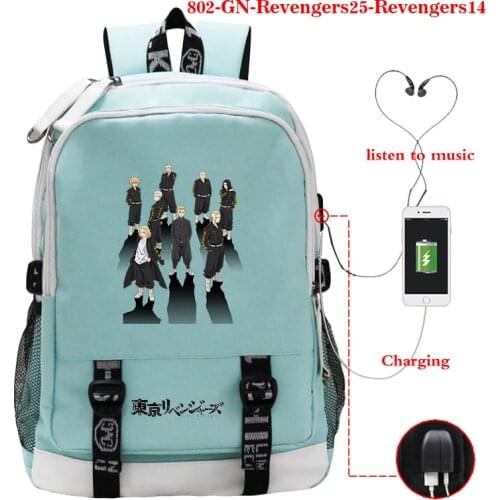 Hot Sale Tokyo Revengers Anime Printing School Bags for Teenager School Backpack Women Men Usb Rucksack Boys Girls Men Book Bag