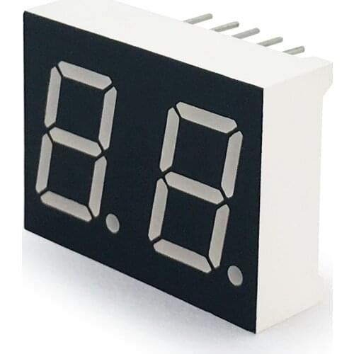 MCIGICM 100pcs 7 segment common Cathode 2 Bit digital Tube 0.5" 0.5in. Red LED Display 7 segmentos LED Digital tube