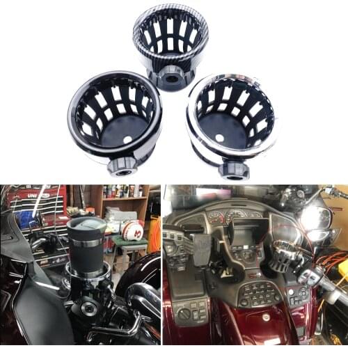 REALZION Motorcycle Beverage Water Holder Passenger Bottle Drink Cup Holder For Harley Breakout Fat Bob Low Rider Deluxe Dyna XL
