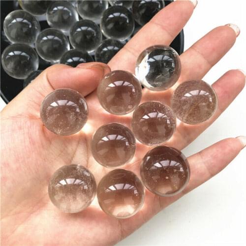Wholesale 2pcs 21-23mm 100% Natural Clear White Crystal Gemstone Ball Sphere Healing Decoration Natural Quartz Crystals Ball