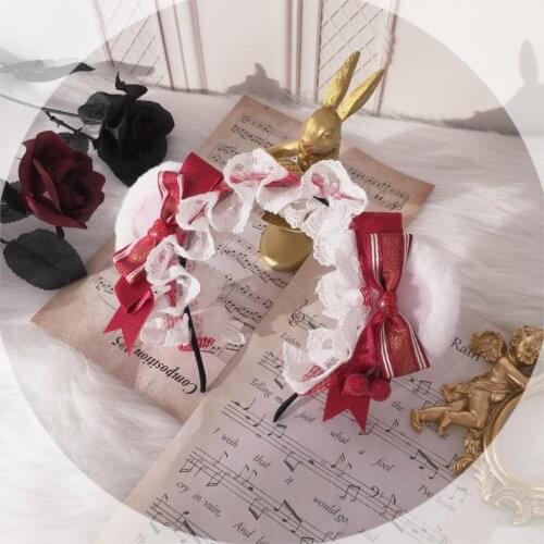 Original homemade Lolita element bear ear hairband soft sister Lolita style KC