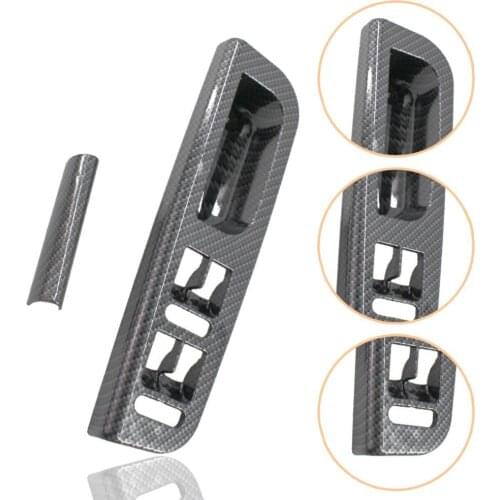 Anti-scratch Window Switch Panel Carbon Pattern Door Handle Cover Replacement 3B1867171E 3B0867175 for VW Golf 4 MK4 98-04