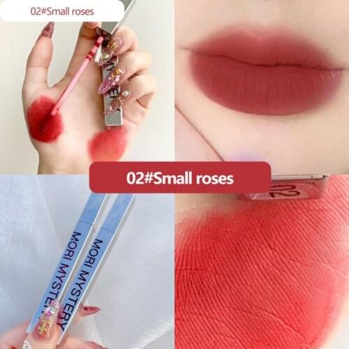 Mini Silky Lip Gloss Cosmetic Lip Glaze Easy To Wear Misty Velvet Matte Lipstick Longlasting Sexy Lip Tint For Girl Makeup TSLM2