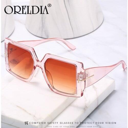 Oversized Shaded Ladies Sunglasses Black Fashion Square Glasses Big Frame Vintage Retro Glasses Female unisex Oculos Feminino