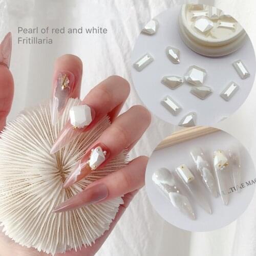 Alloy Zircon Nail Art Decoration Baroque Angel 3D Luxury Shiny Crystal Nails Tips Rhinestones Pearl Chain Ring Manicure Ornament