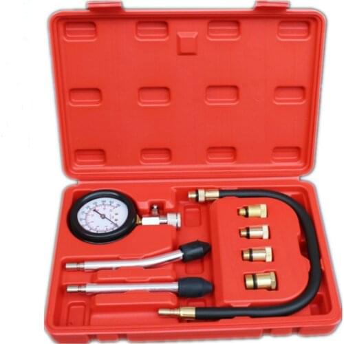 Gasoline Engine Compression Tester Auto Petrol Gas Engine Cylinder Automobile Pressure Gauge Tester Automotive Test Kit 0-300psi