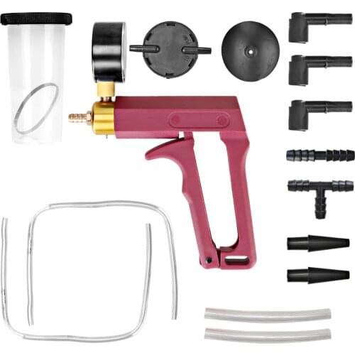 Brake Bleeder Screw Adapter Carrying Case Car Automotive Self Kit Multifunctional Hand Held Brake Bleeder Tester Set Vacuum Pump