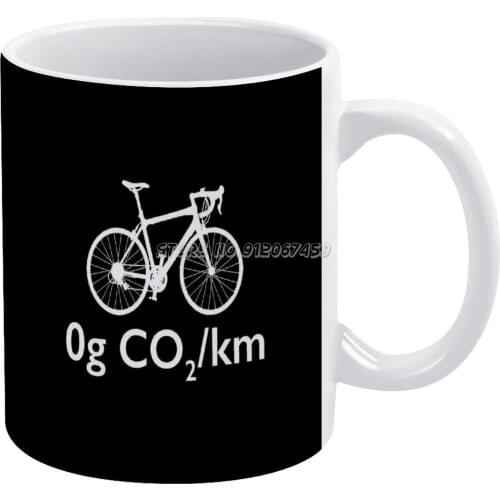 Bike = 0g Co2 Coffee Mugs Pattern Coffee Mug 330ml Milk Water Cup Creative Fathers Day Gifts Bike 0g Co2 Dioxide Formula Bike Bi
