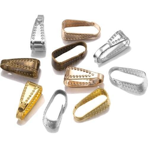 100pcs 7 8 10mm Buckle Clasp Connectors Clasps Pinch Clips Bails Charm Melon Seeds Buckle Pendant Supplies For Jewelry Findings