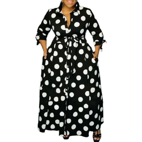 2021 Plus Size Black And Yellow Dress Maxi Women Dress