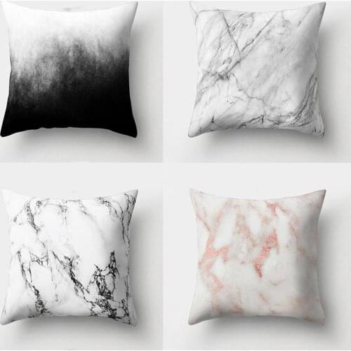 45*45cm Durable Fashoin Marble Pattern Soft Comfortable Cushion Cover Bed Sofa Pillowcase Home Car Decoration High Quality