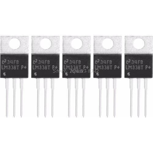 5Pcs LM338T LM338 TO-220 IC High Current Adjustable Integrated Voltage Regulator Whosale&Dropship