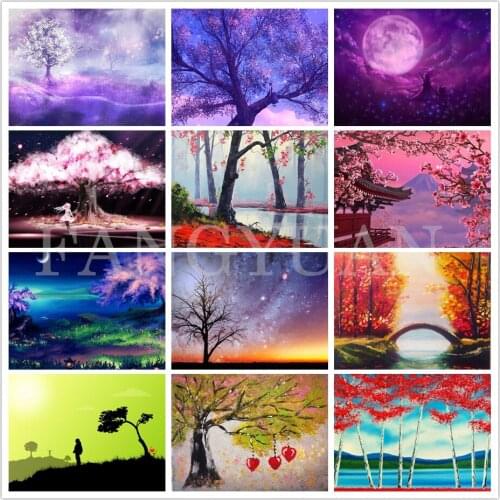 Diamond Embroidery Moon Scenery 5D Diy Diamond Painting Nature Andscape Cross Stitch Mosaic Home Decoration Wall Art Pictures