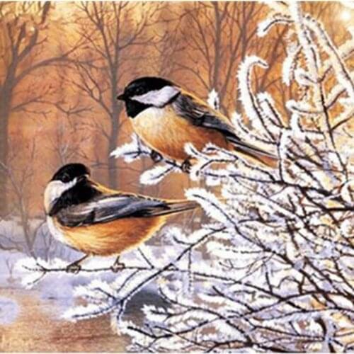 Diamond Embroidery Animals 5D DIY Diamond Painting Birds Cross Stitch Full Square Drill Picture Of Rhinestone Winter l1143