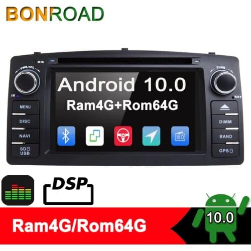 Bonroad 2Din Android 10.0Car DVD Video Player For Corolla E120 /BYD F3 2000 2003 2005 2006 Radio Multimedia Stereo GPS