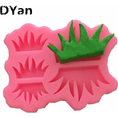 Free Shipping 1 pc Green Grass Food-Grade Silicone Cake Mold 3D Fondant Cake Decorating Tools Soap Mold Wedding Cake Tools A1336