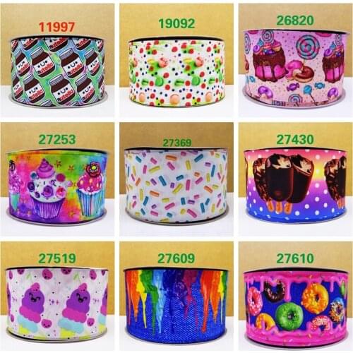 Free shipping 2019 new arrival ribbons Hair Accessories ribbon 10 yards printed grosgrain ribbons 27369